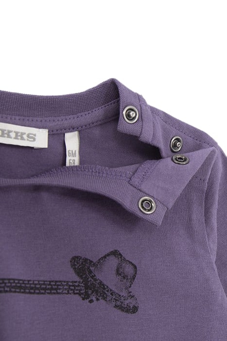 BABY BOYS’ VIOLET ORGANIC T-SHIRT, ROCK PRINT FRONT/BACK 5