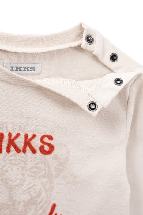 BABY BOYS’ BEIGE FLOCKED LETTER & TIGER T-SHIRT 5