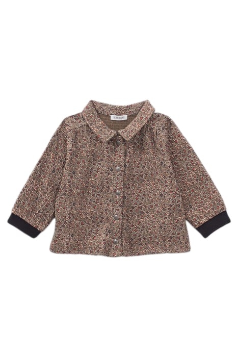 BABY GIRLS’ KHAKI LEOPARD FLORAL PRINT BLOUSE 1