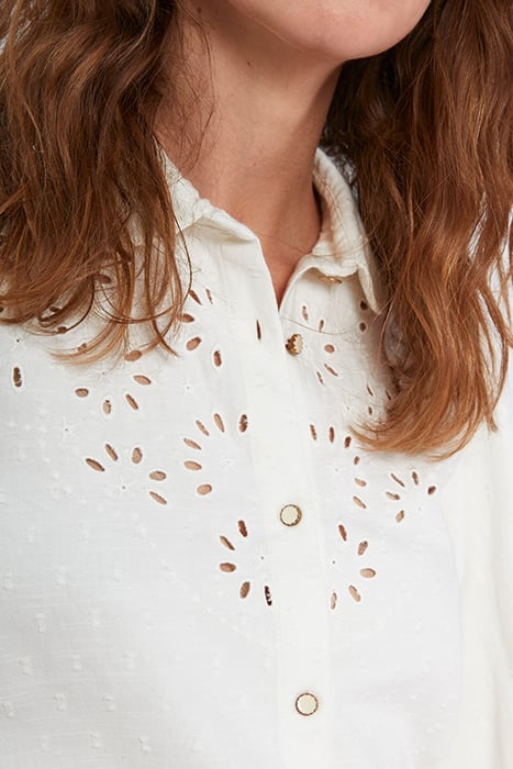 ECRU EYELET EMBROIDERY DICKEY SHIRT 7