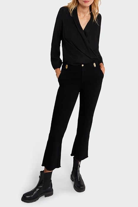 BLACK SHAWL COLLAR BLOUSE 3