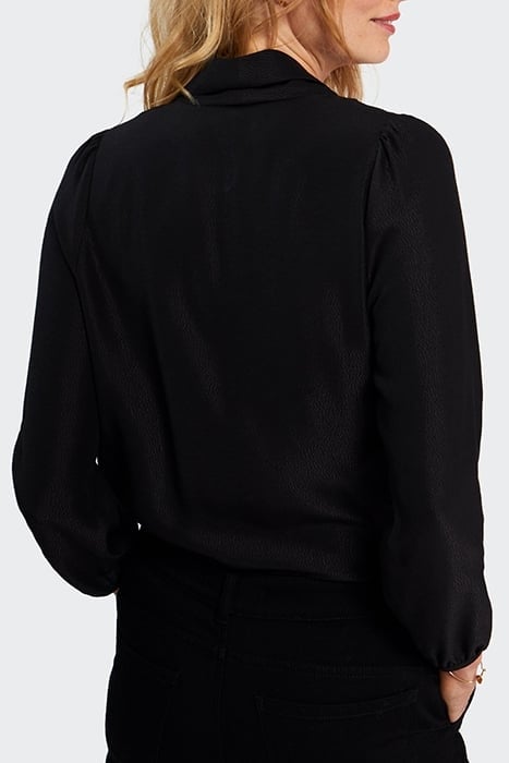 BLACK SHAWL COLLAR BLOUSE 2