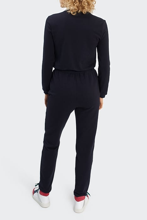 NAVY SWEATSHIRT FABRIC ZIPPED JUMPSUIT 2