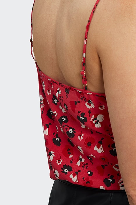 FLASH PINK ROCK FLORAL PRINT LINGERIE-STYLE TOP 7