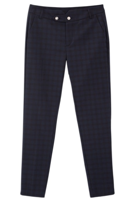 NAVY CHECK SUIT TROUSERS 2