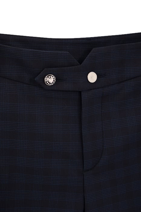NAVY CHECK SUIT TROUSERS 5