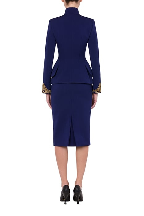 BAROQUE LOCK WOOL FAILLE JACKET BLUE 2