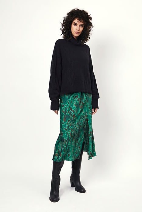 ZARINA PRINTED MAXI SKIRT MULTICOLOUR 1