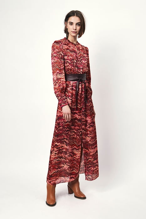 SHADOW PRINTED MIDI DRESS MULTICOLOUR 1