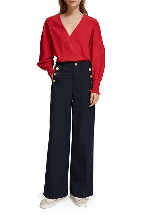 V-NECK TOP LIPSTICK RED 3