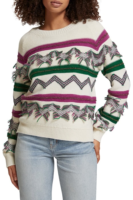 FRINGE JACQUARD PULLOVER SOFT ICE 1