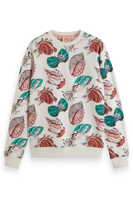 ALL-OVER PRINT SWEATSHIRT SEASHELLS WHITE AOP 1
