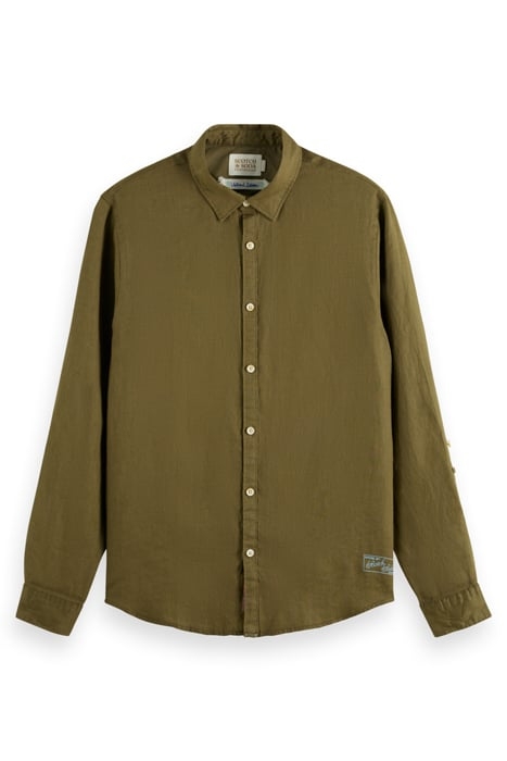 LINEN SHIRT WITH ROLL-UP ALGAE 3