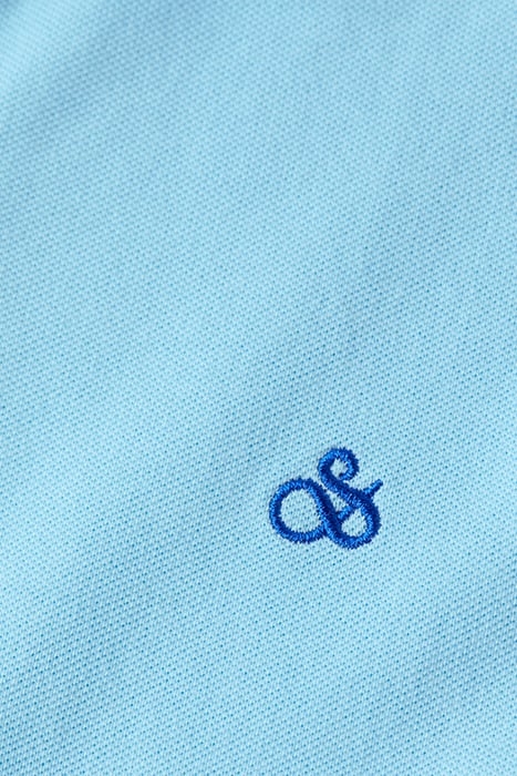 GARMENT DYED PIQUE POLO WASHED NEON BLUE 3