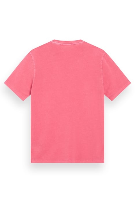 GARMENT DYE LOGO CREW T-SHIRT TROPICAL PINK 2