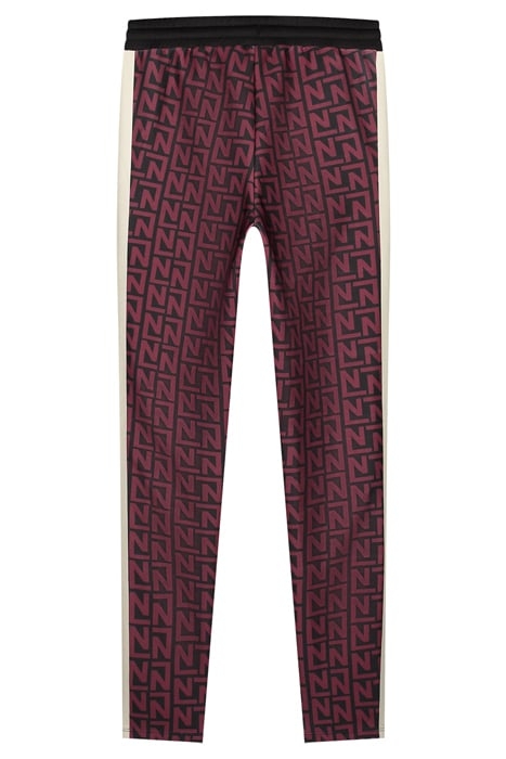 LOGO ALLOVER TRACKPANTS WINE 2