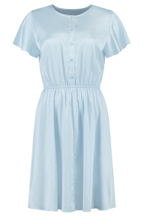 SERA SHORT SLEEVE DRESS PEBBLE BLUE 1