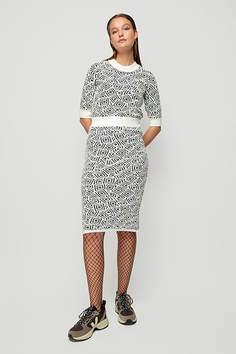 STRUCTURE SKIRT BLACK/ECRU 1