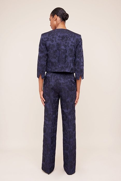 JACQUARD JACKET CROPPED DARK SAPPHIRE / BLACK 3