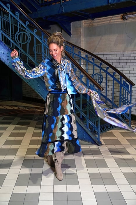 BLOUSE ST. TROPEZ PATCHWORK BLOUSE BLUE 3