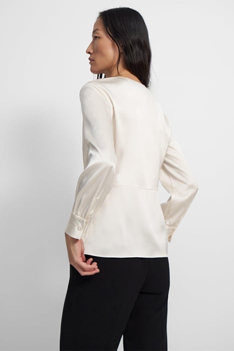 TWIST BLOUSE IN SATIN RICE 2
