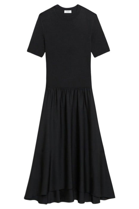 WOOL-VISCOSE COMBO DRESS BLACK/BLACK 2
