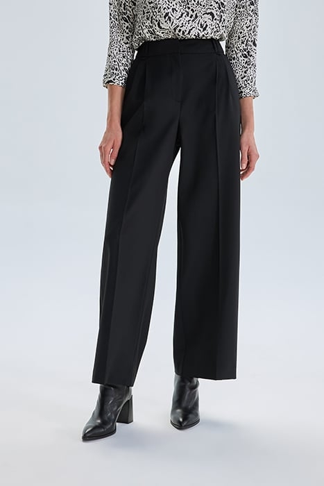 BLACK HIGH-WAIST WIDE-LEG TROUSERS BLACK 1