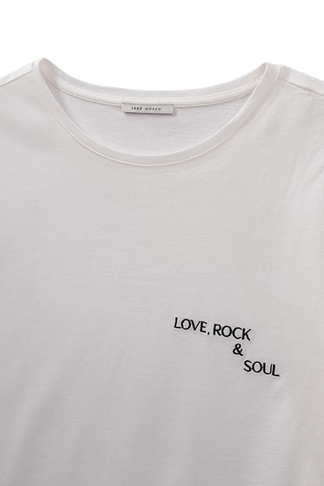WHITE T-SHIRT WITH EMBROIDERED SLOGAN OFF-WHITE 4