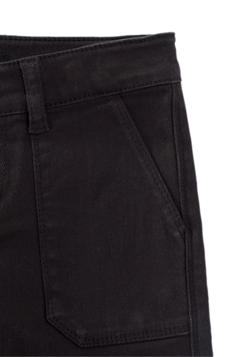 GIRLS’ BLACK CARGO TROUSERS BLACK 4