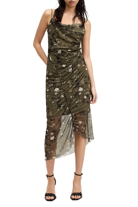 ULLA KORA DRESS KHAKI GREEN 4