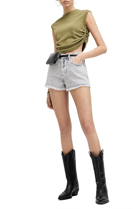 HEIDI DENIM SHORT SNOW GREY 5