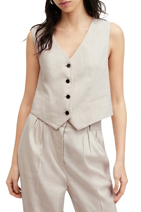 WHITNEY WAISTCOAT NEUTRAL BEIGE 1