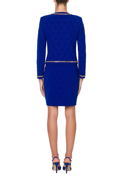 MOSCHINO X SMILEY© CREPE JACKET BLUE 2