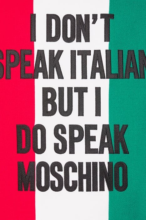 ITALIAN SLOGAN BOUCLÉ JACKET MULTICOLOR 4