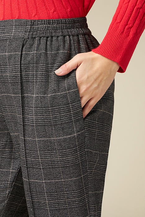 CHEQUERED FABRIC JOGGERS GREY 4