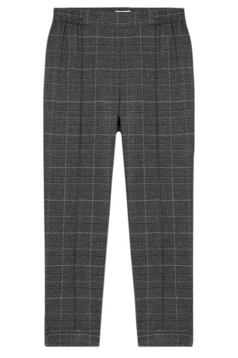 CHEQUERED FABRIC JOGGERS GREY 3