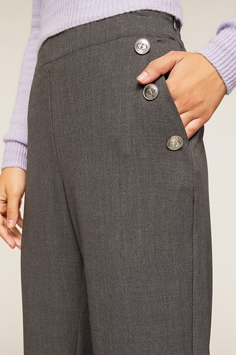 FLOWING TROUSERS WITH BUTTON FEATURE GREY 4