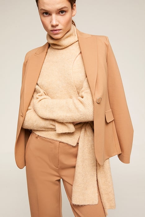 UNLINED MILANO JERSEY BLAZER JACKET NATURAL 4