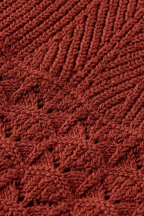 RELAXED FIT POINTELLE KNITTED TANK TERRACOTTA 3