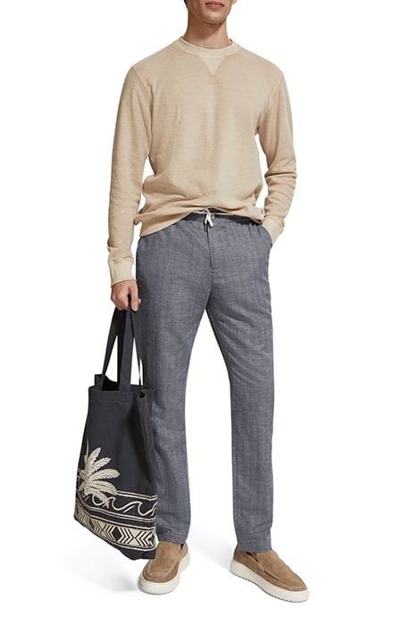 WARREN - STRAIGHT FIT YARN-DYE NAVY HERRINGBONE 5