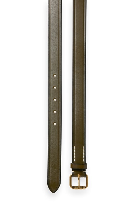 SLIM LEATHER BELT ALGAE 2