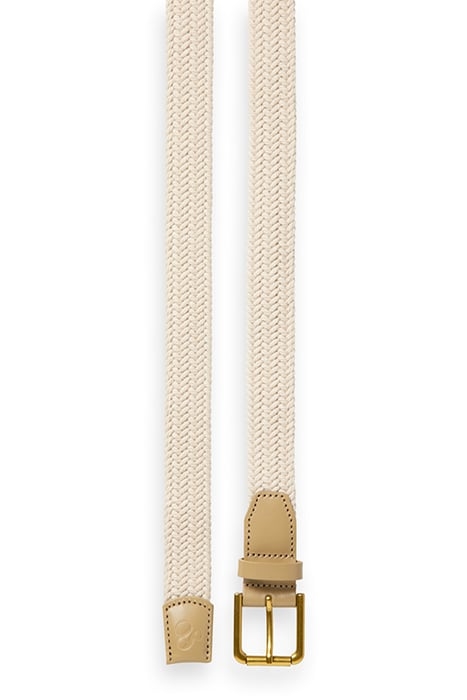 LEATHER TRIMMED CANVAS CORD BE PEBBLE 2