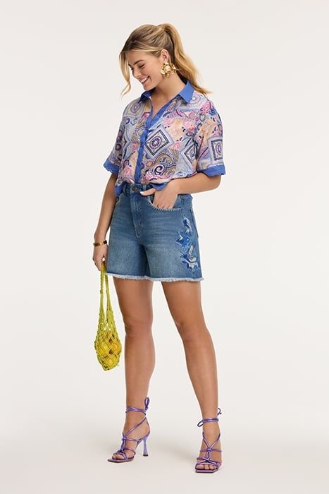 EMILY BLOUSE PAISLEY BANNER PAISLEY BANNER BLUE 7