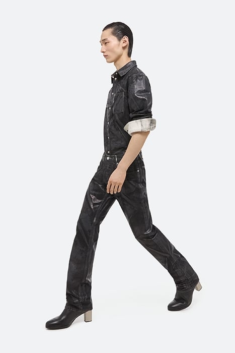 FOIL SHIRT JKT COTTON BLACK DISTRESS METAL CRASH 4