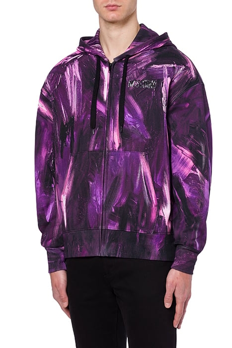 PAINTING ZIP SWEATSHIRT BLACK 1