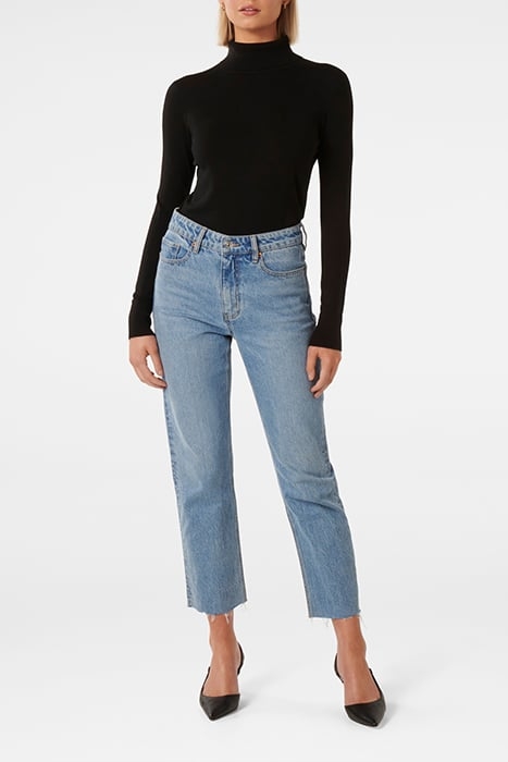 SARAH LAYERING ROLL NECK KNIT TOP BLACK 3