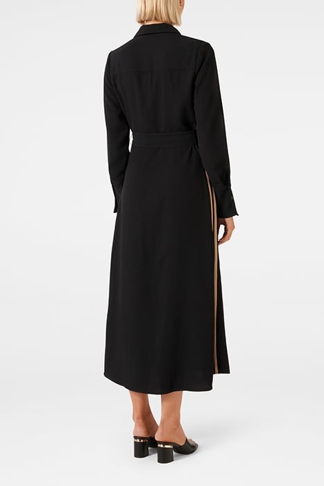 ELANI SIDE STRIPE SHIRT DRESS BLACK 2