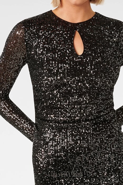 ROBIN SEQUIN LONG SLEEVE MINI GUNMETAL 6