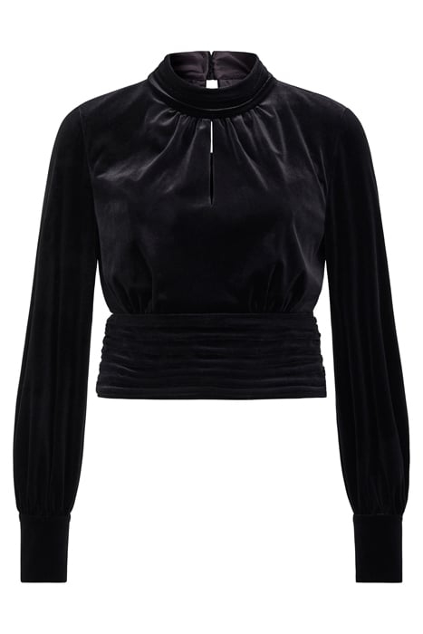 VIOLA VELVET KEYHOLE TOP BLACK 4