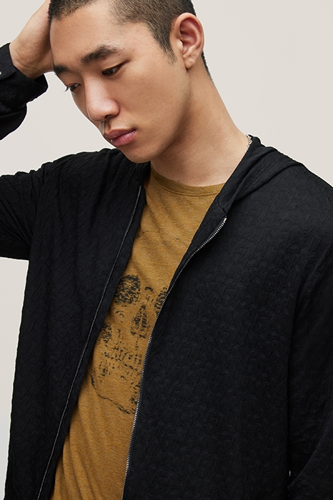 SHUBERT REGULAR FIT ZIP-FRONT HOODIE JAC BLACK 2